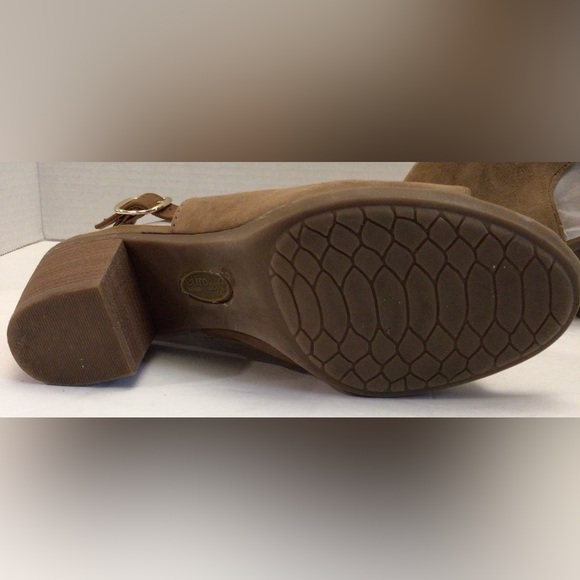 EuroSoft Makala Womens Open Toe Sandal Slingback Size 7.5 Taupe Suede Block Heel - Picture 7 of 11